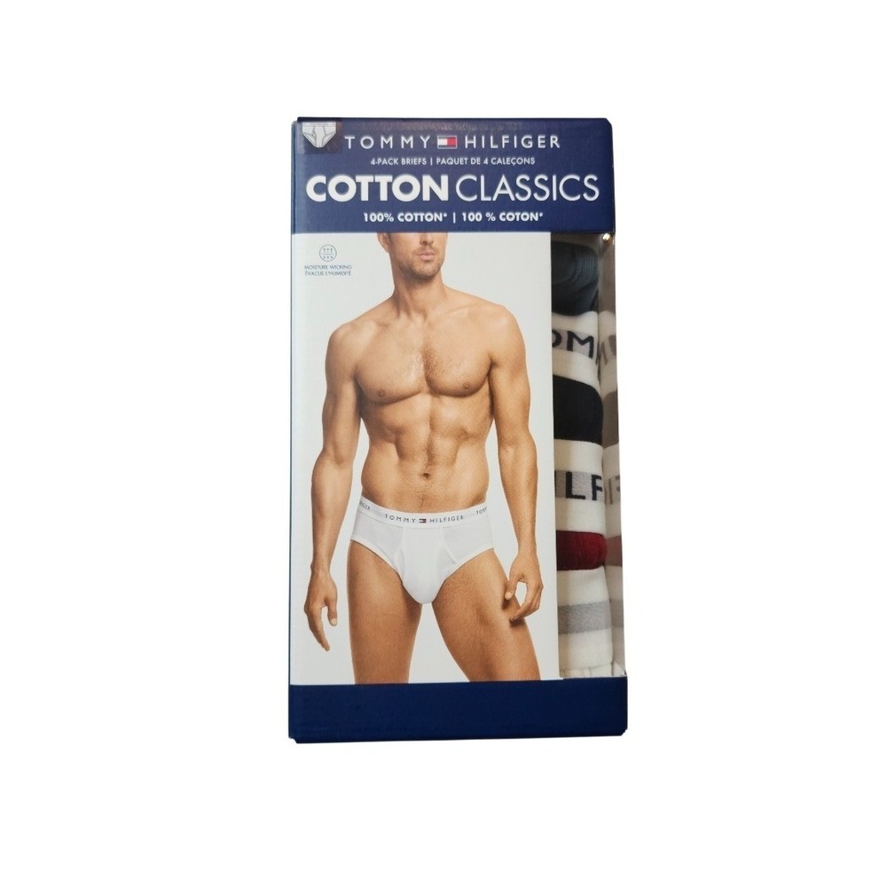Tommy Hilfiger Classic Cotton Briefs Men's Underwear 4-Pack Size Large